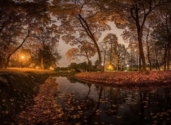 In der Herbst-Park. / ***