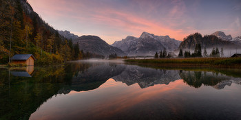 Almsee / Kurz vor Sonnenaufgang am Almsee
