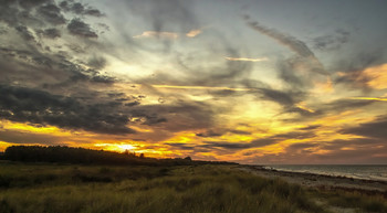 last sunlight on the beach of the Baltic Sea (DK) / last sunlight on the beach of the Baltic Sea (DK)