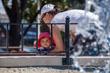 At the fountain / ...