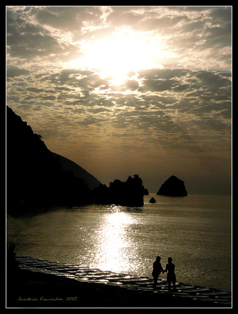 утро на пляже