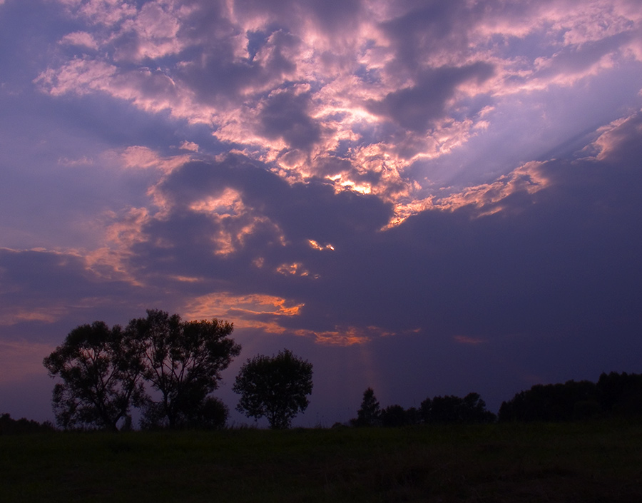 Фиолетовое небо.