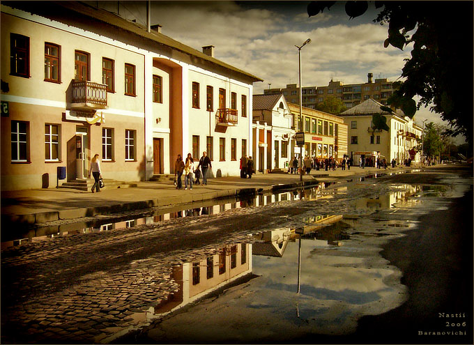 отражение города или фотография без акцента