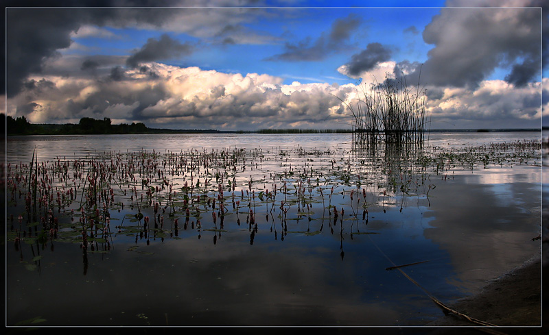 Небо Озеро Облака