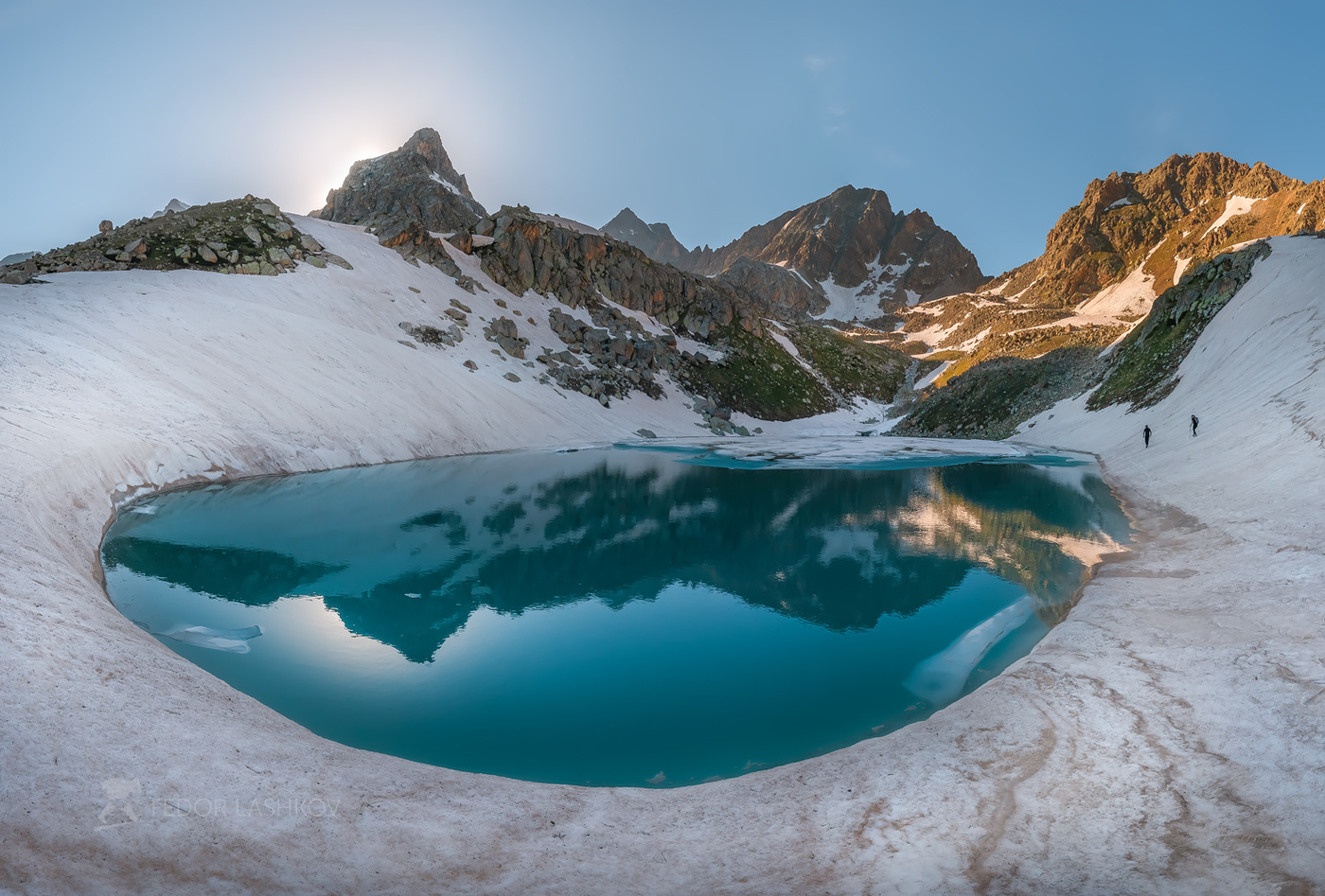 Бирюзовое озеро в горах