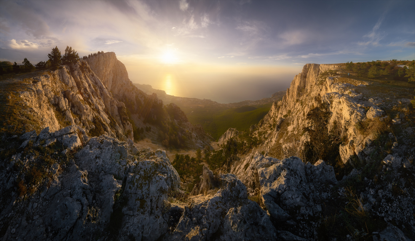 На краю света.