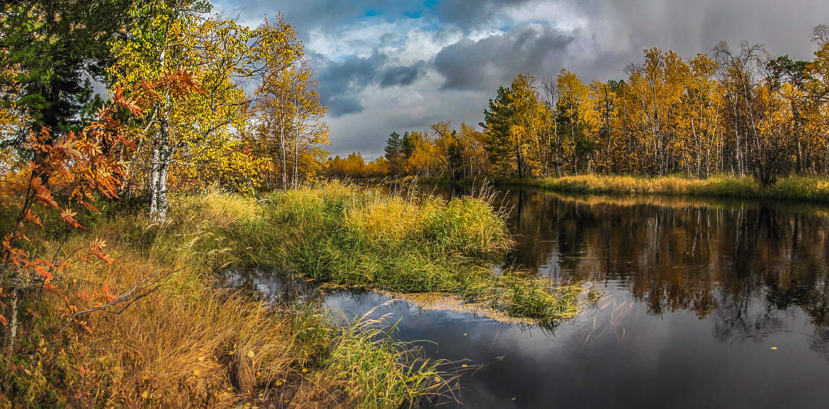 Красавица-осень вдоль речки гуляла. Вдоль речки гуляла - тайгу наряжала...
