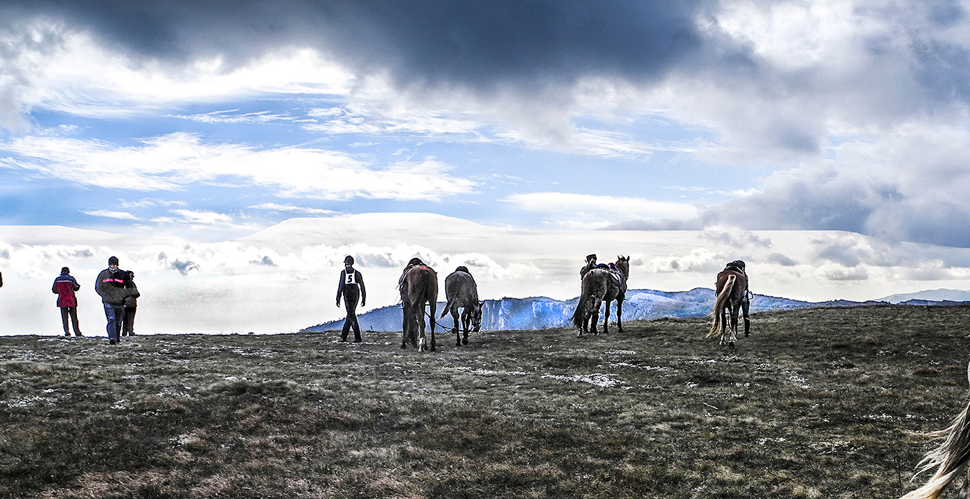 На вершине.