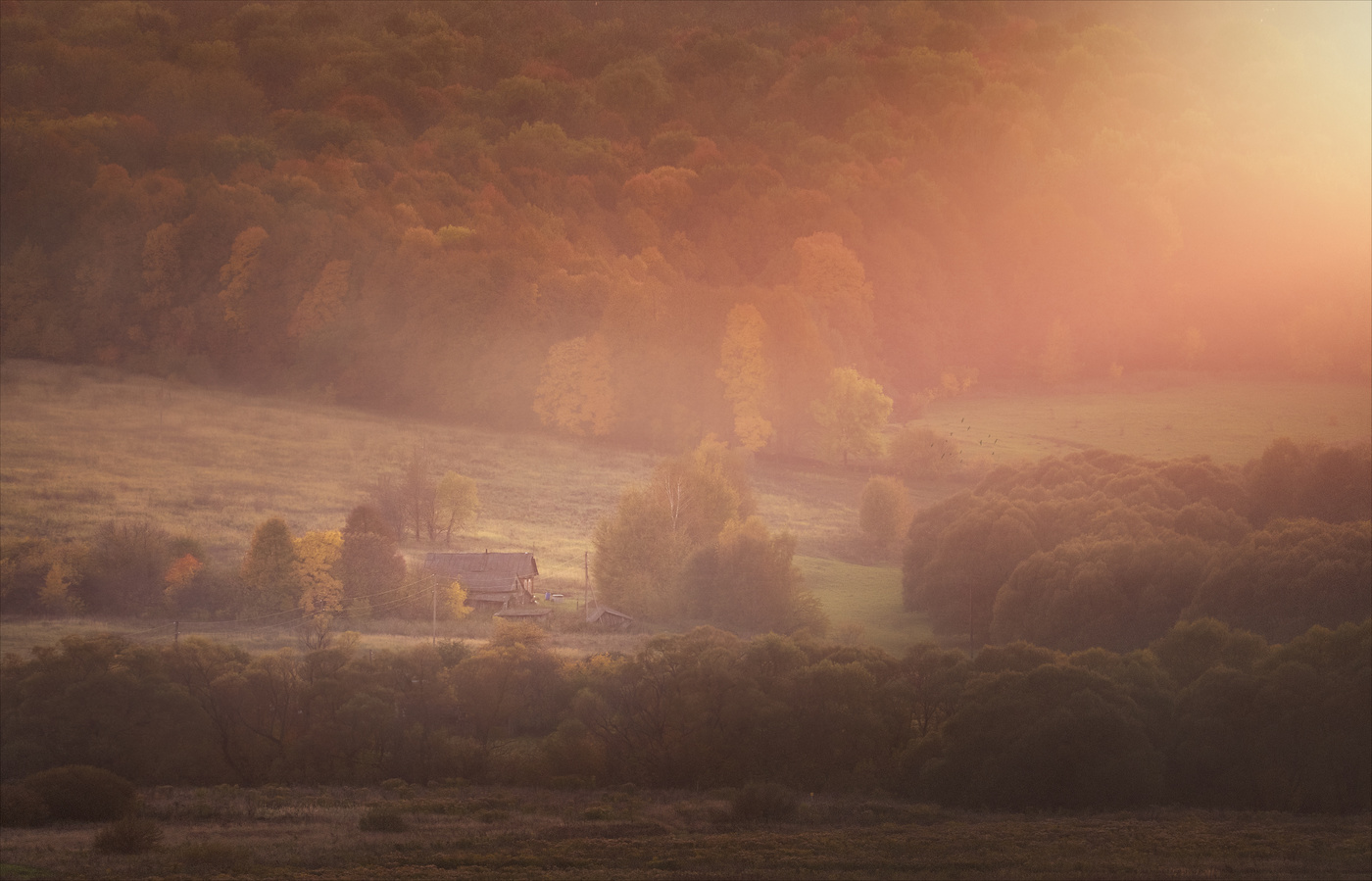 На отшибе...осень...