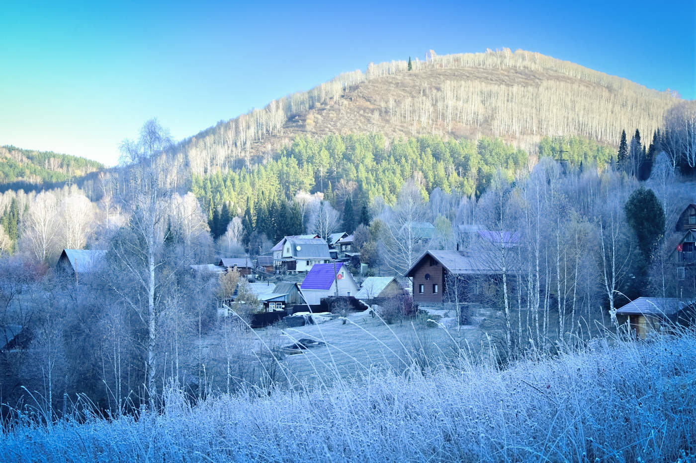 Морозное осеннее утро