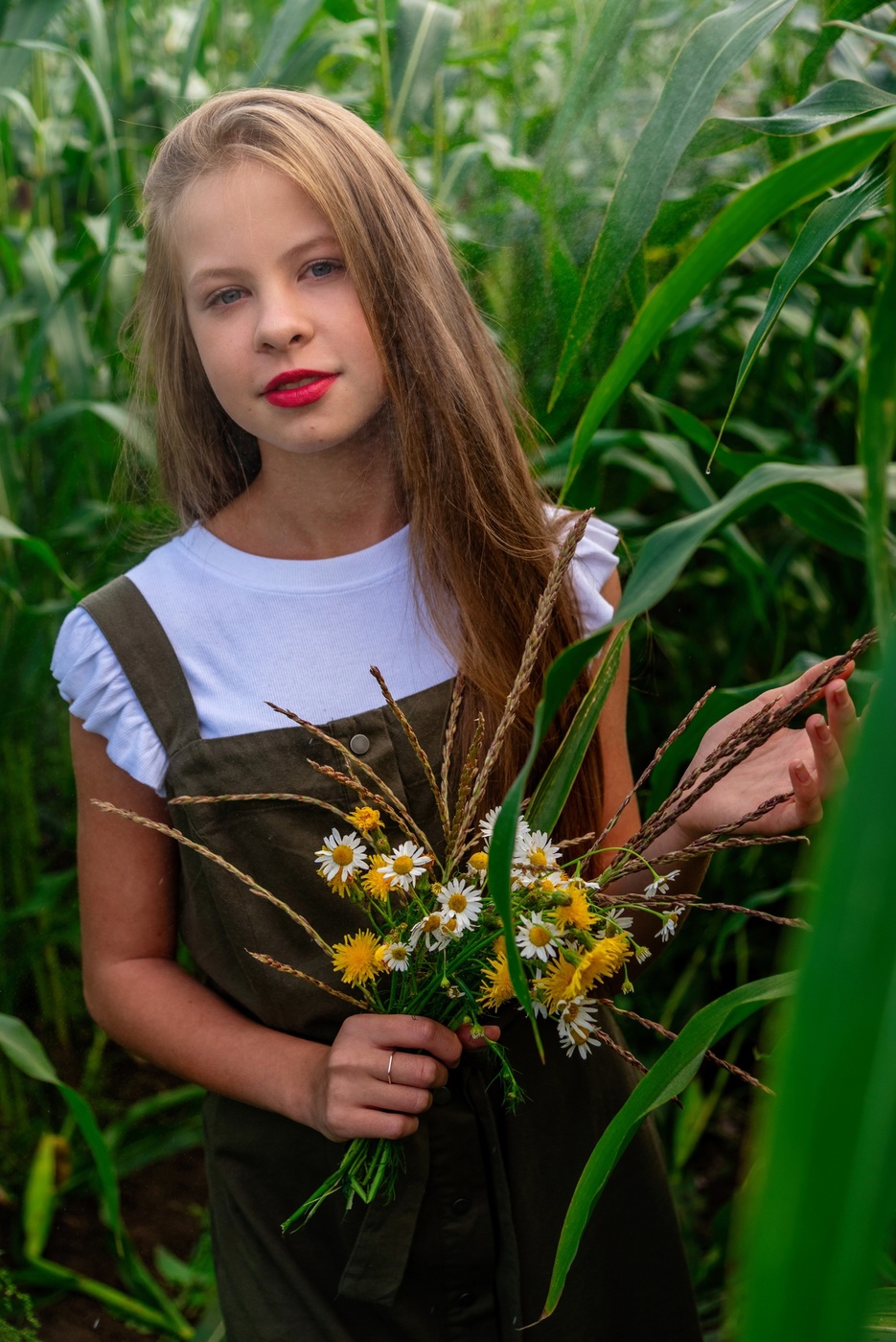 Юлиана с букетом