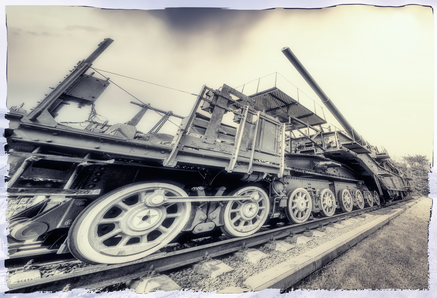 На запасном пути.