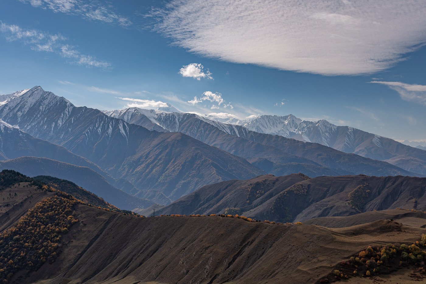 Вид на Казбек