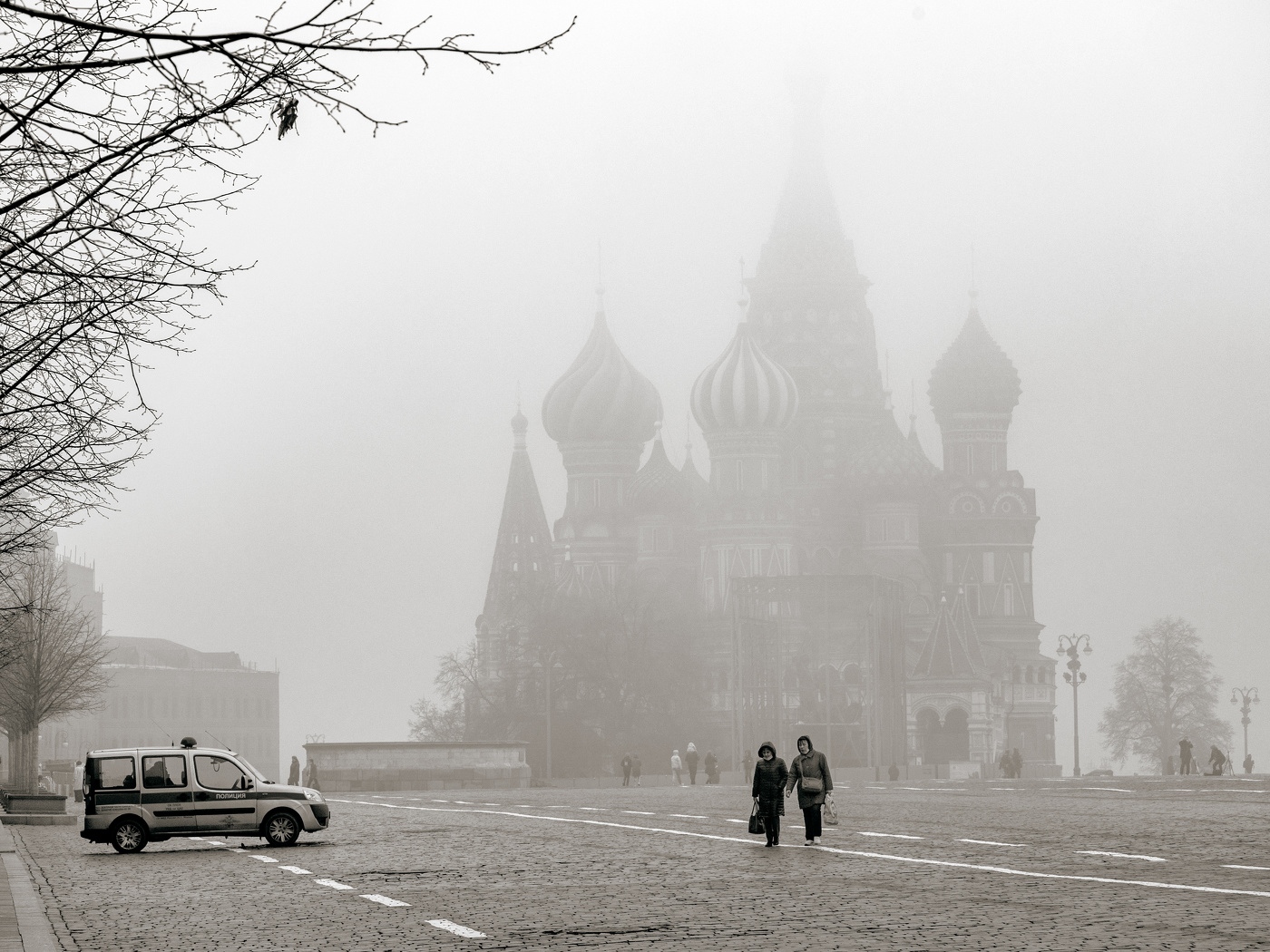 Туман на Красной площади