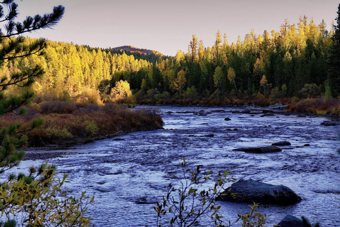 *На закате.**