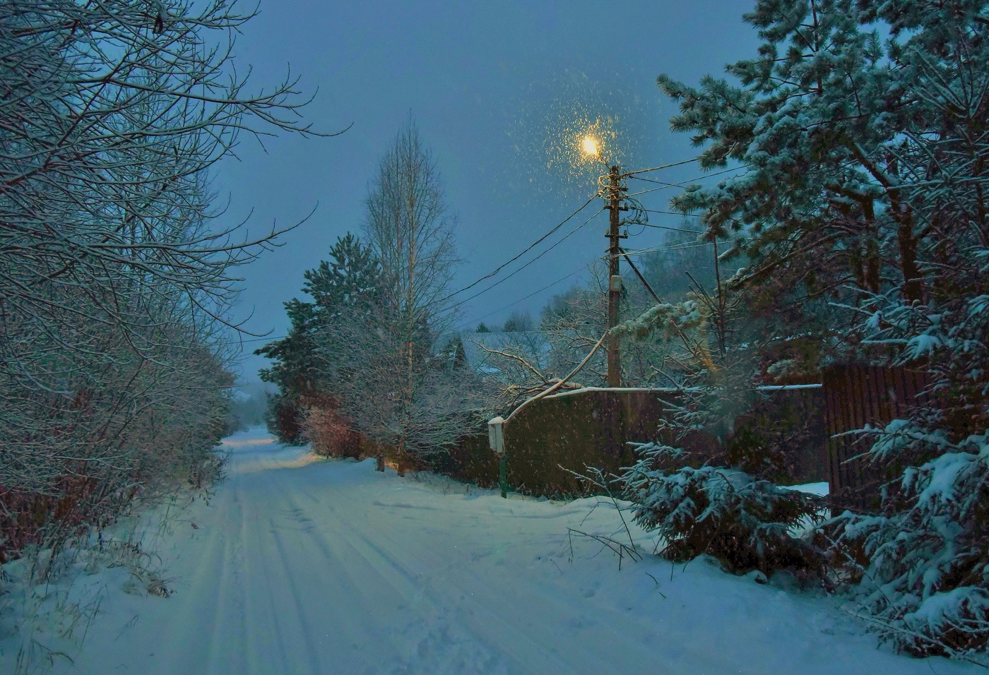 "Снег тихо падает и медленный, и властный..."