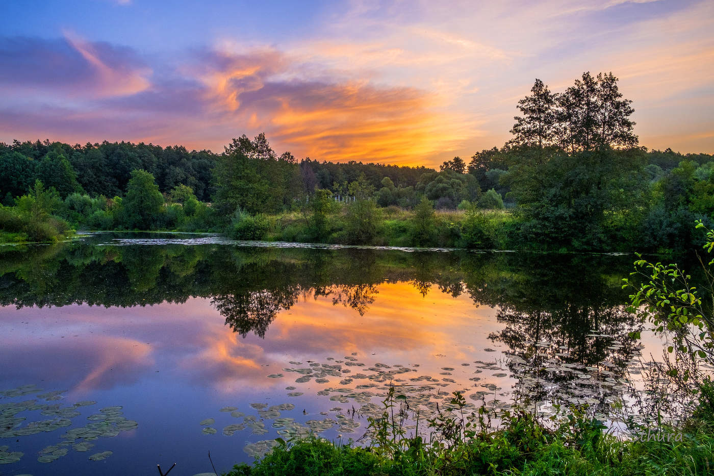 Облака перед восходом.