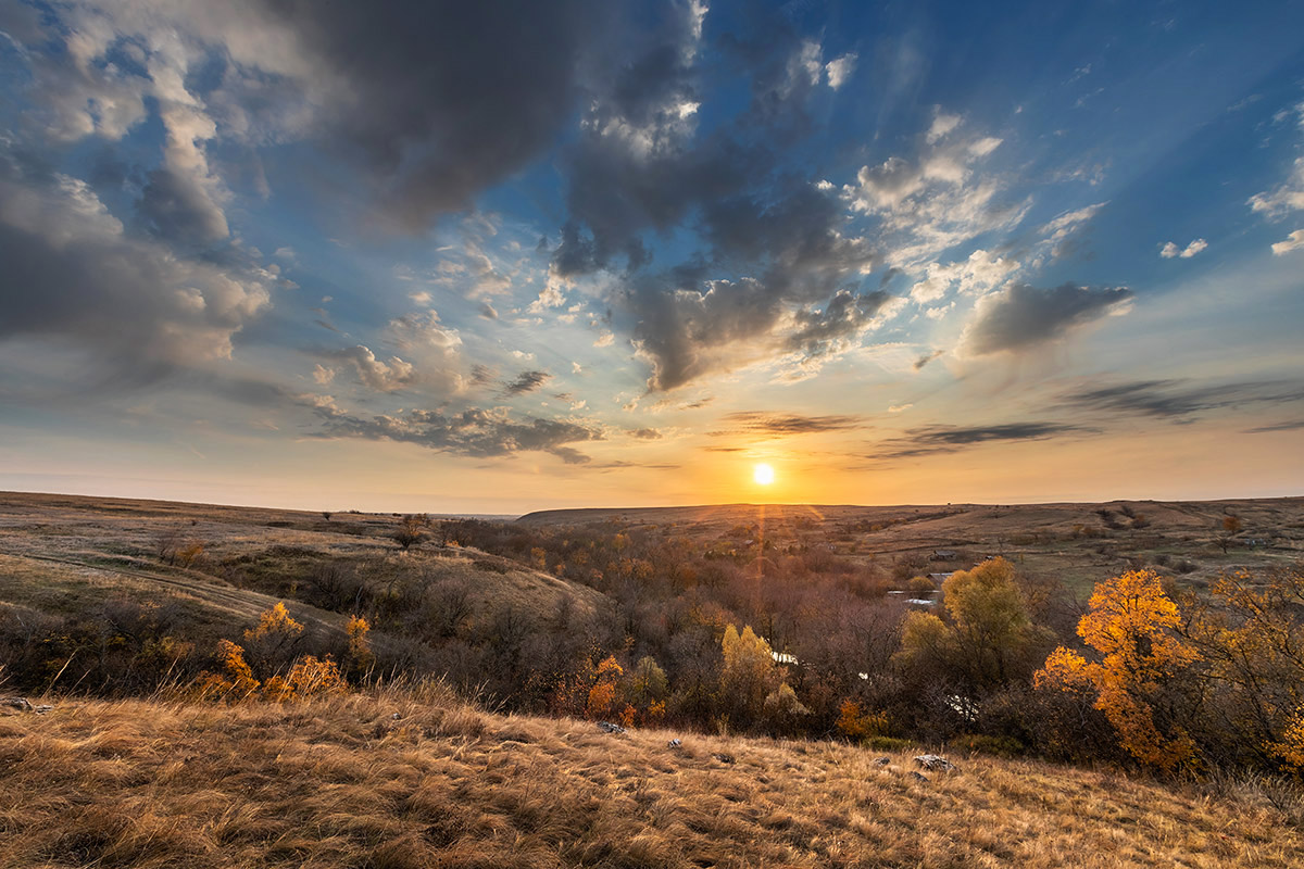 Осенний закат у хутора Дюбовка