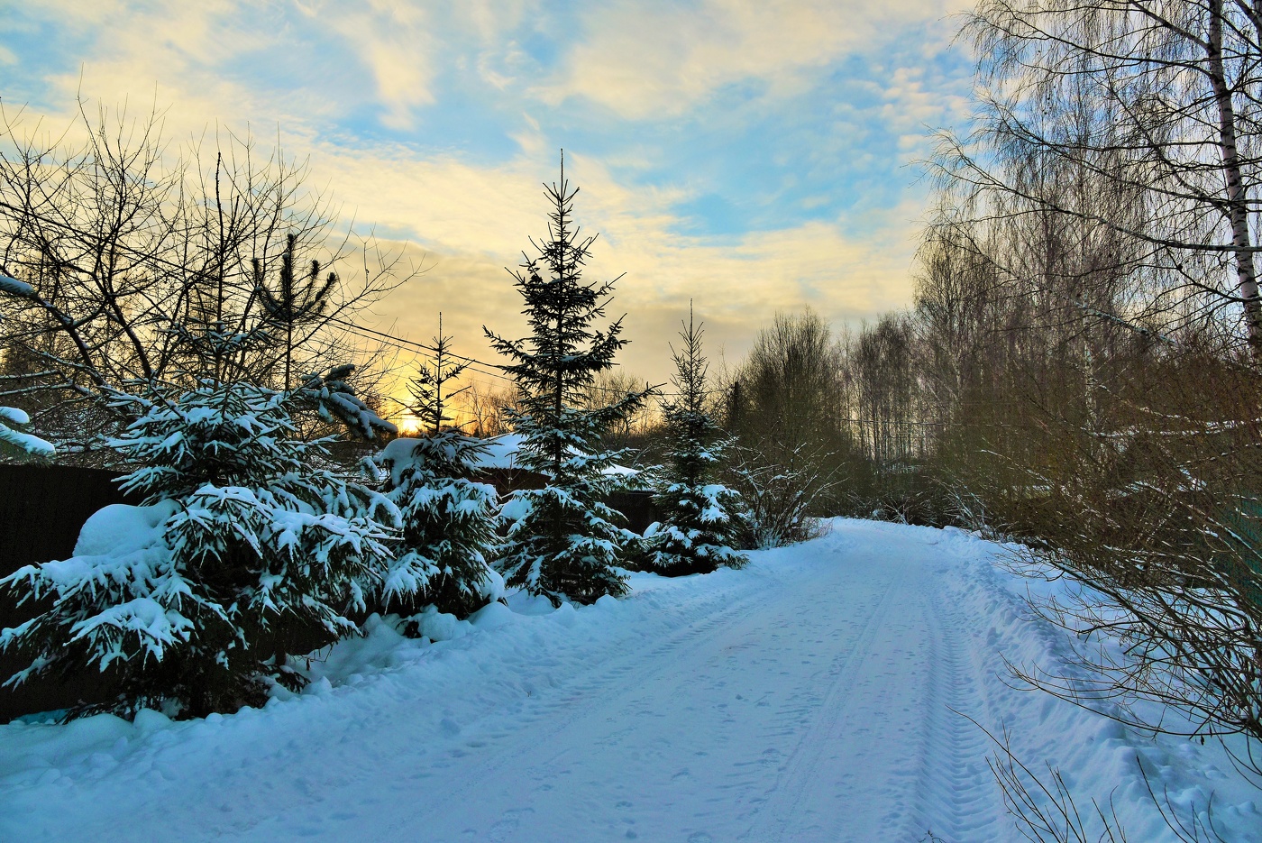 " По дороге зимней, скучной ..."