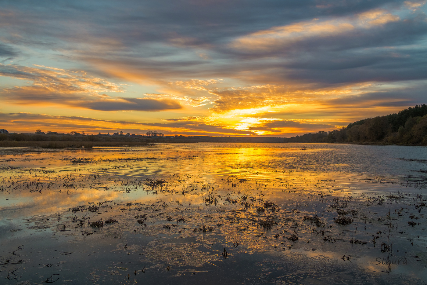 Облака на рассвете.