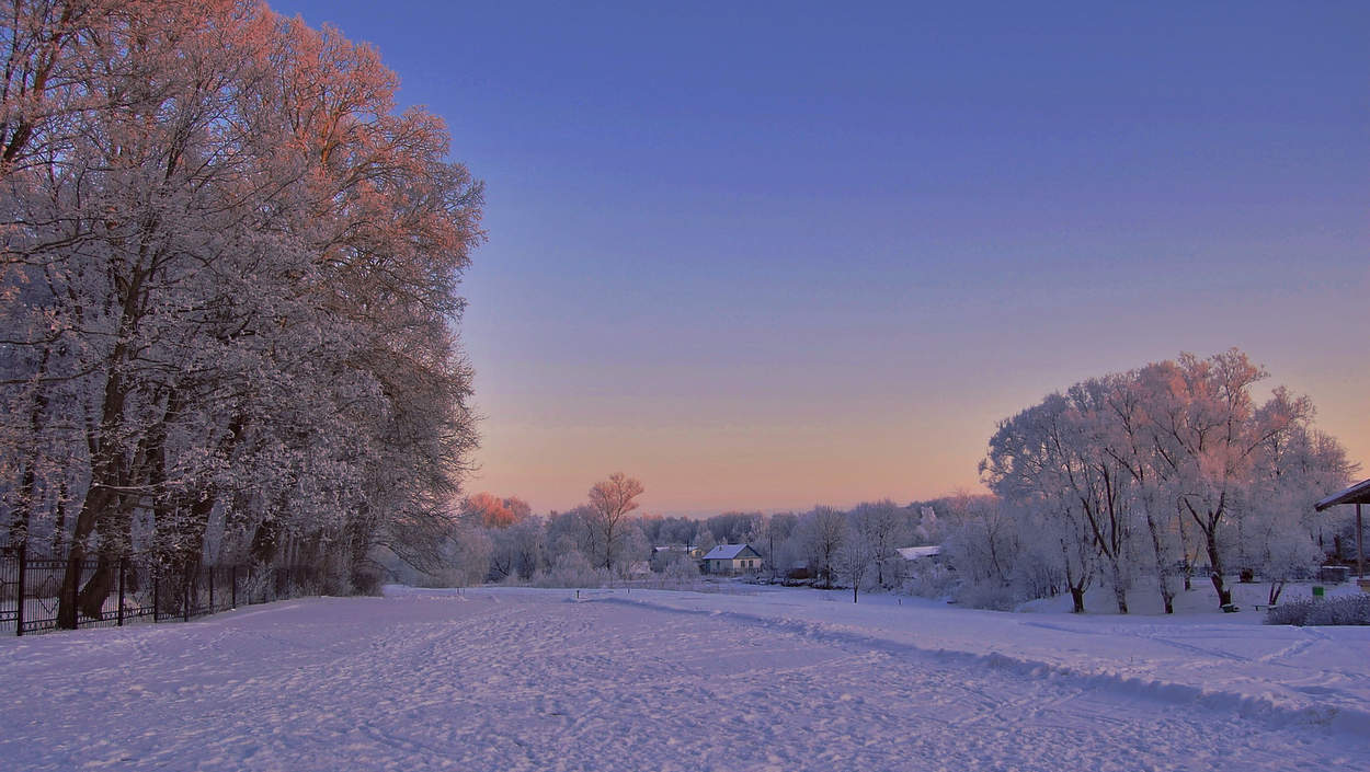 В село пришёл мороз