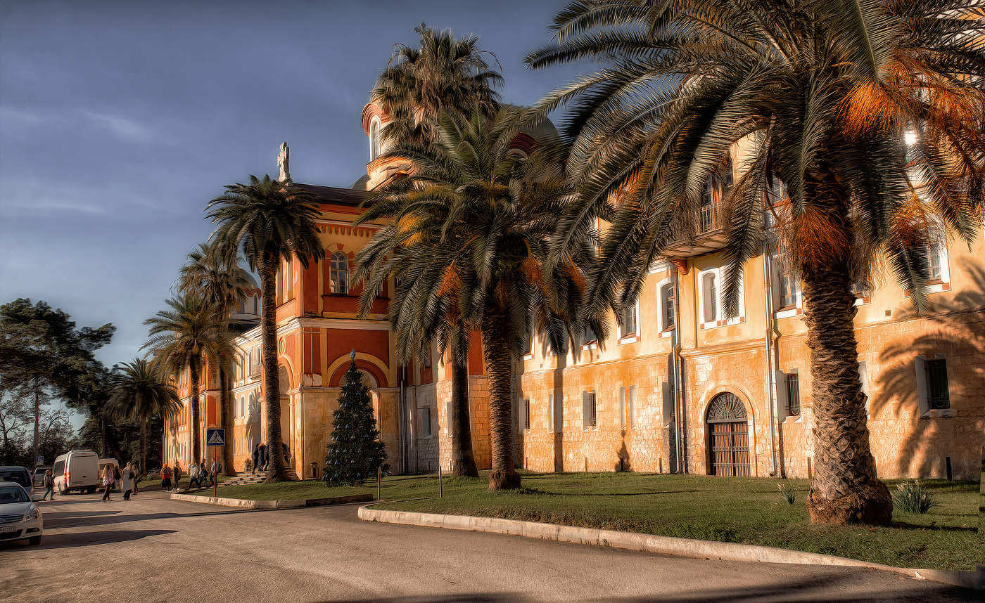 Новоафонский мужской монастырь . Сочельник.