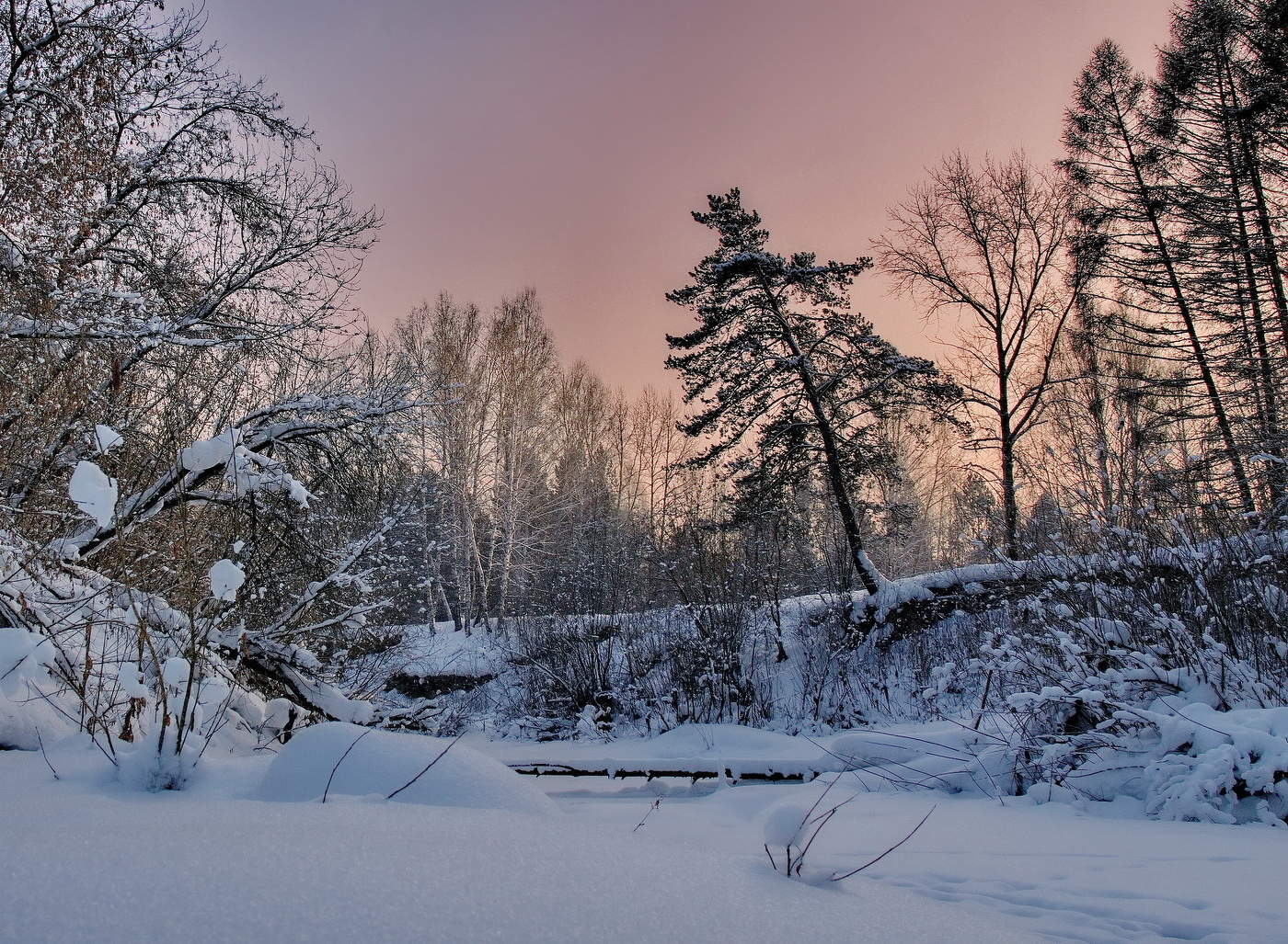 Морозный вечер.