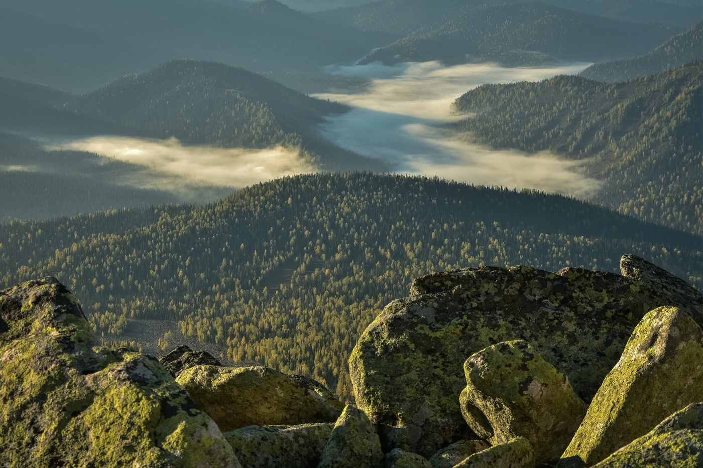 В горах ранним утром Кузнецком Алатау