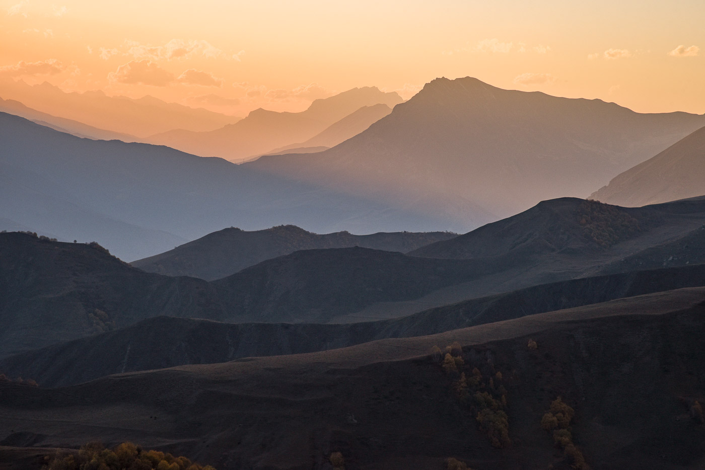 Закат в горах