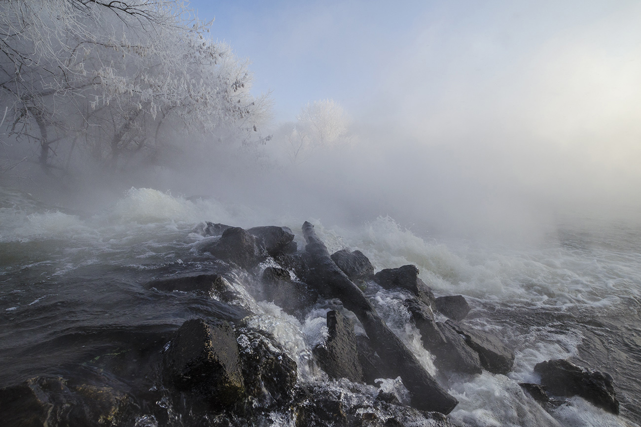 Сезон зимнего пейзажа