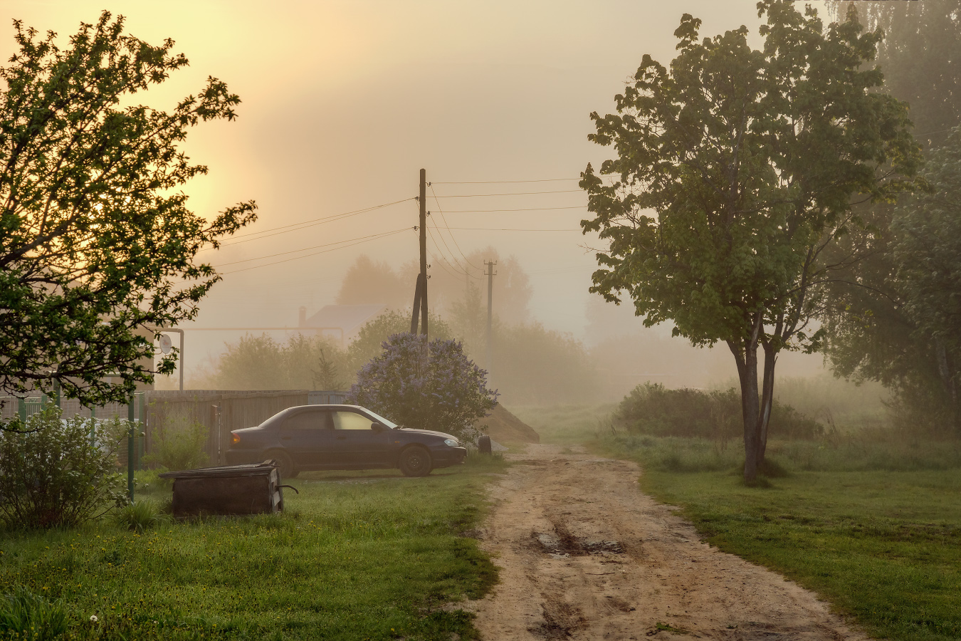 Тихо утром в деревне. д.Серково