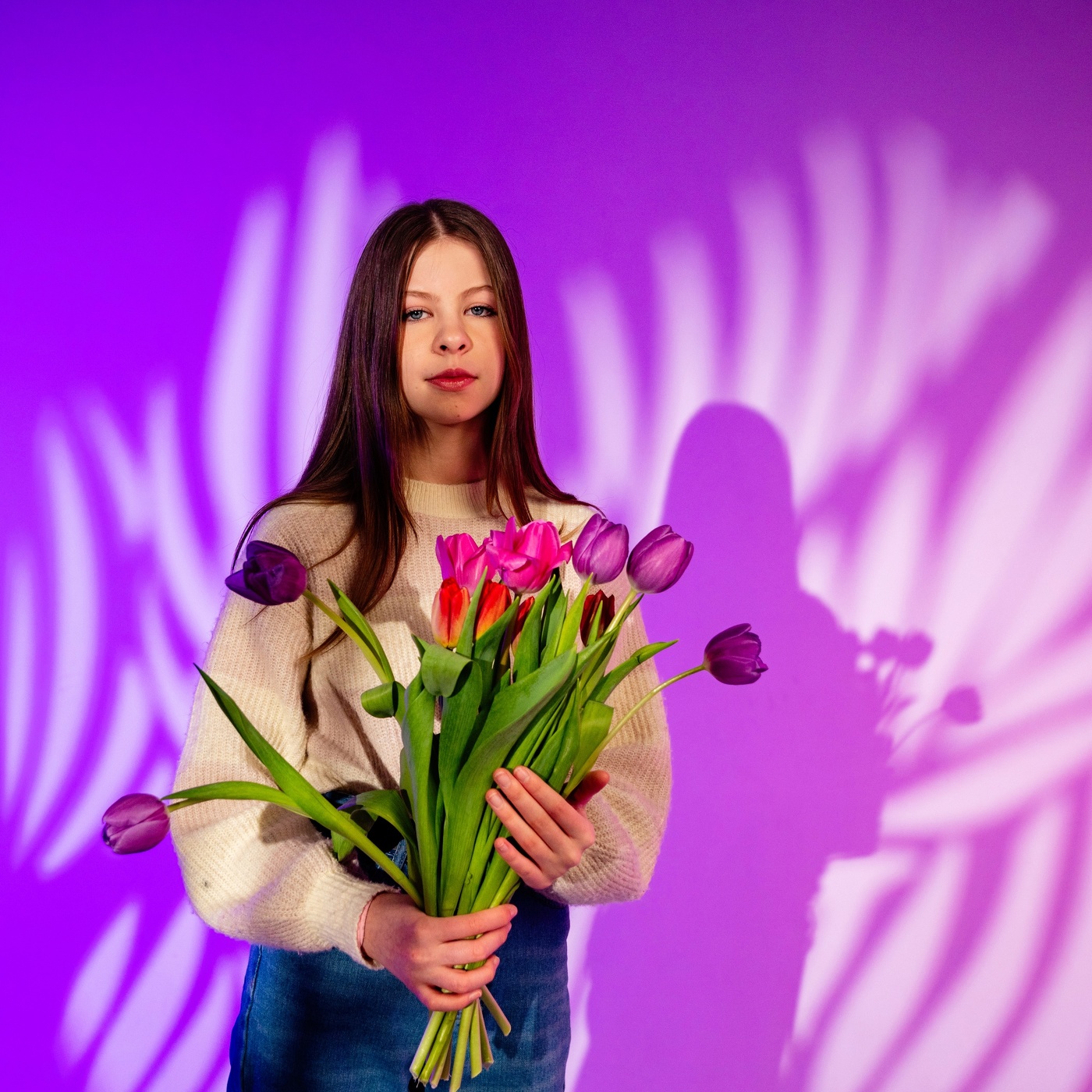 Разноцветные тюльпаны