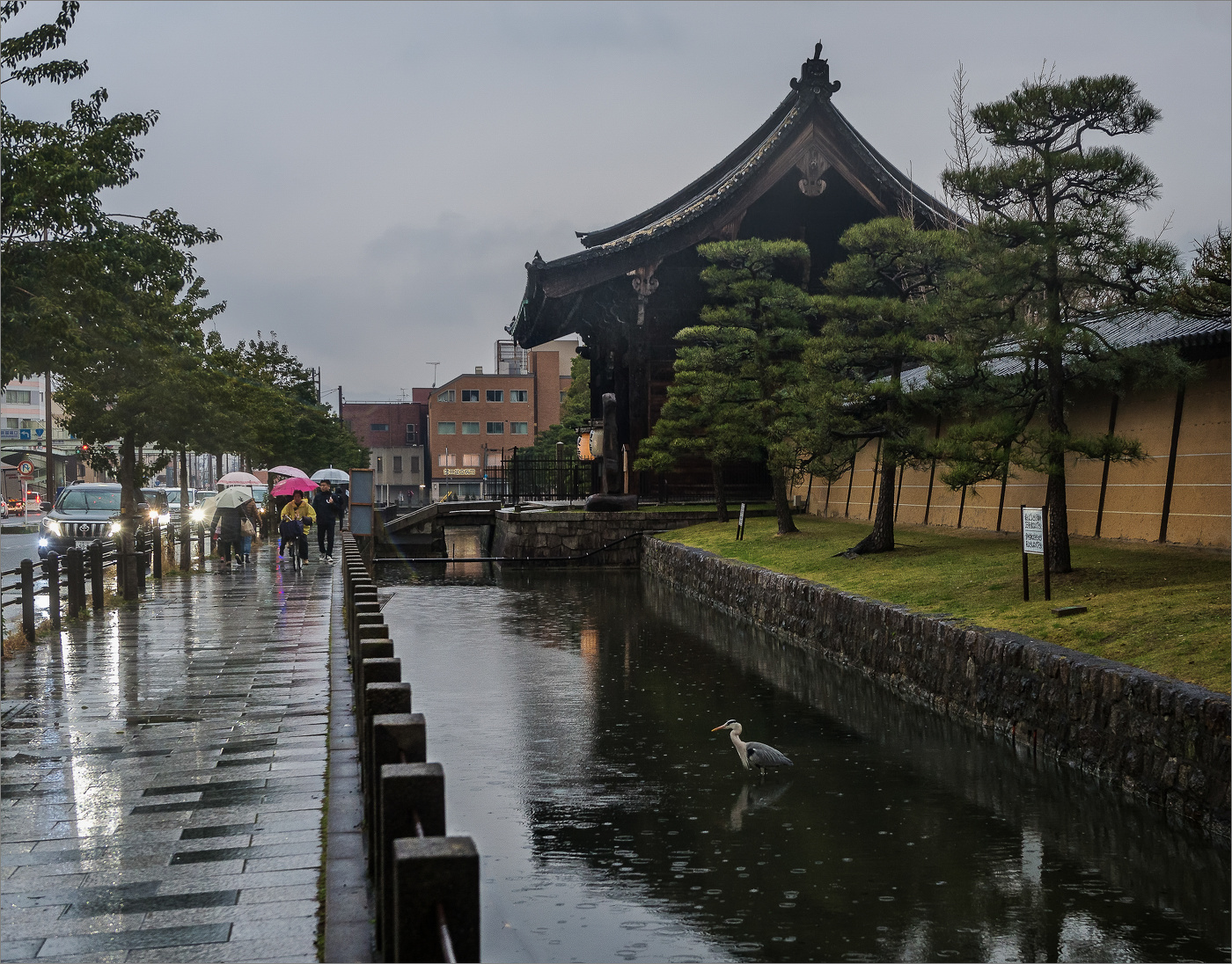 В Киото дождь