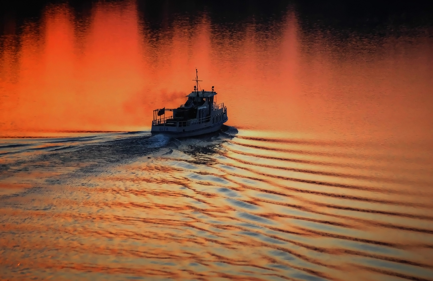 в лучах заката