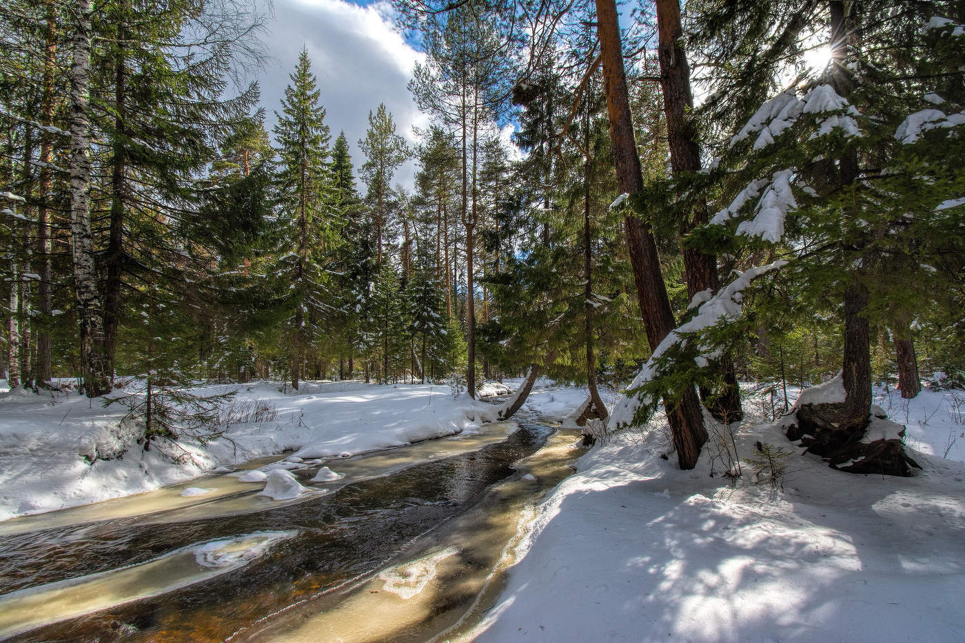 Апрельский полдень светом солнечным наполнен.