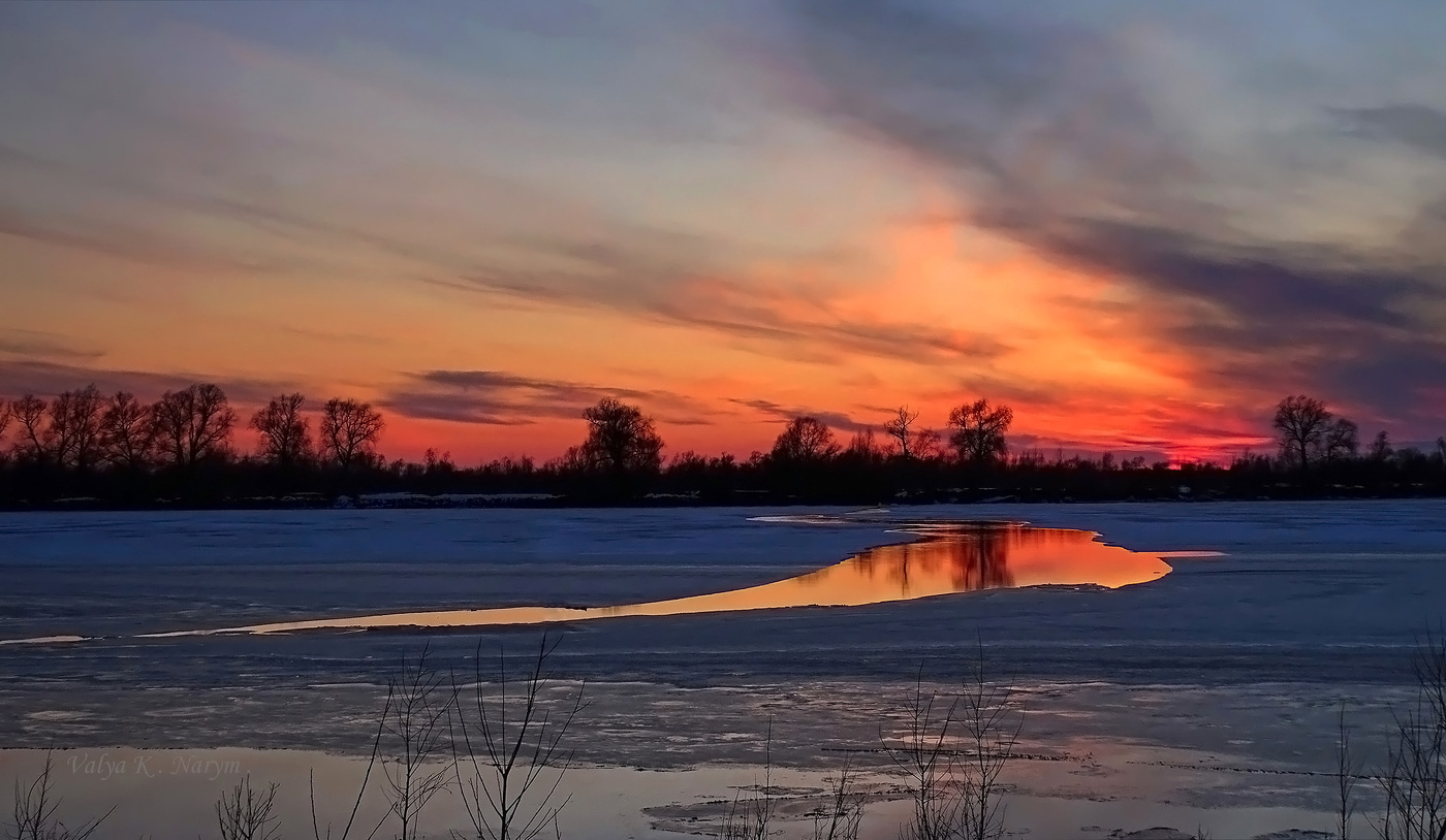 Обской весенний закат