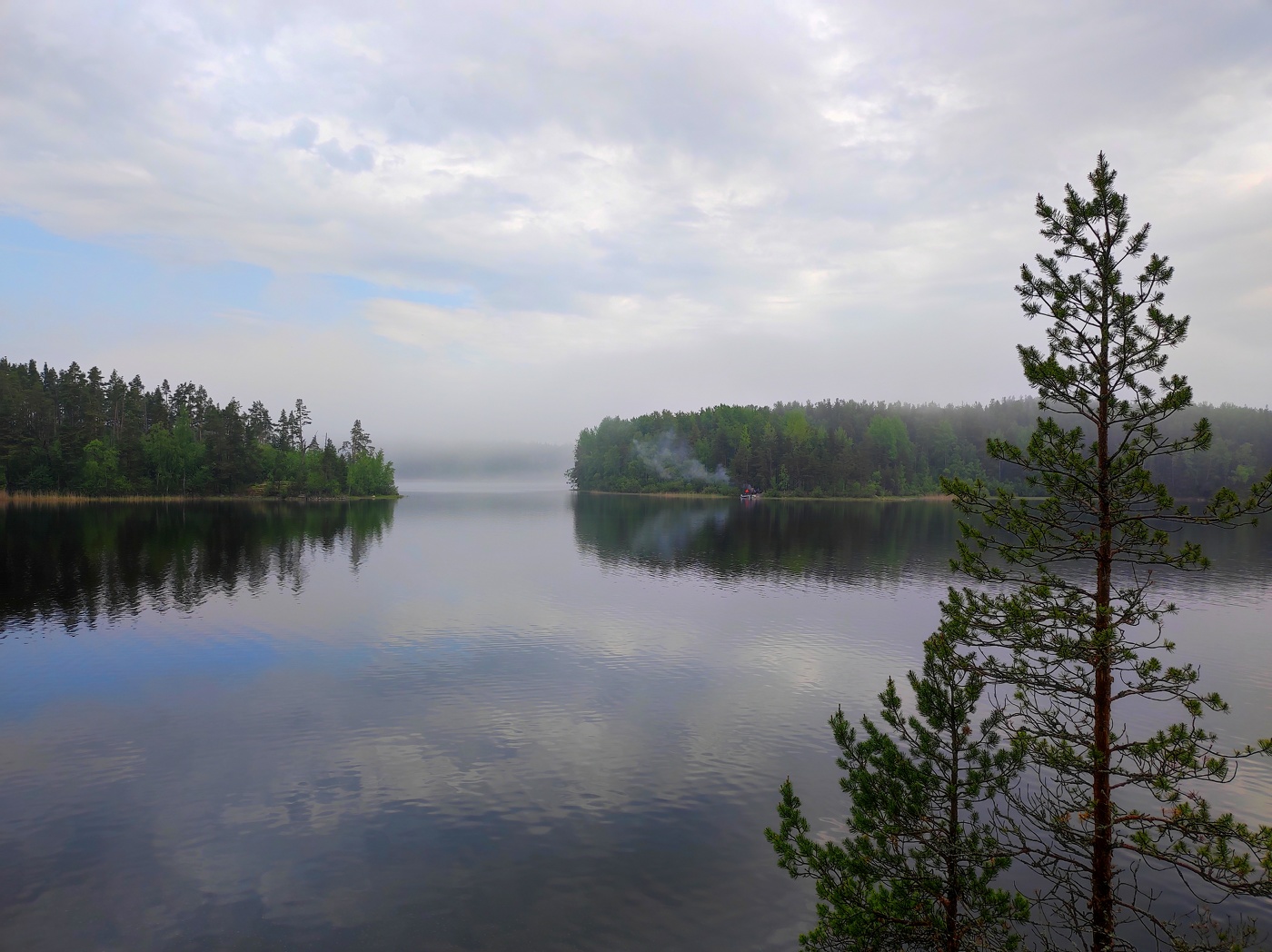 Вечер в Ладожских шхерах