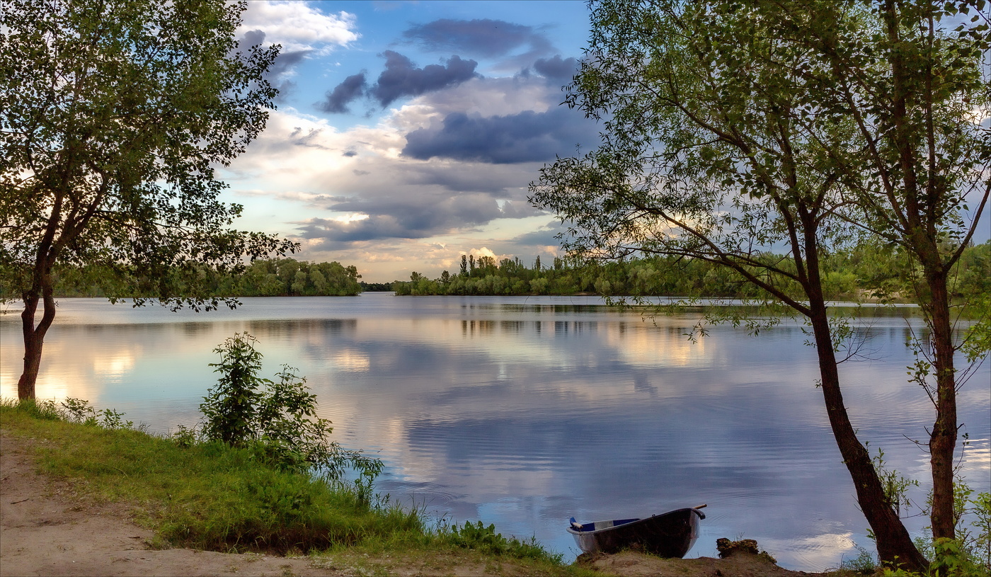 Закат цеплялся за деревья...