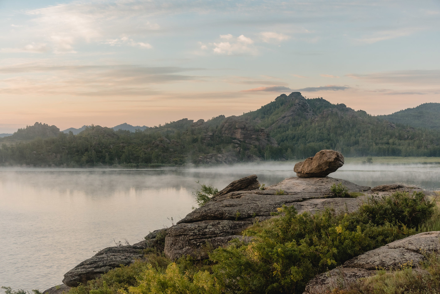 Утро на озере