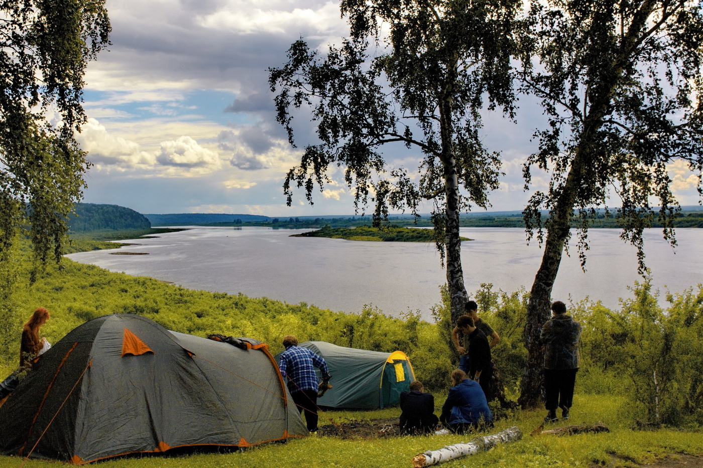 На берегу Томи.
