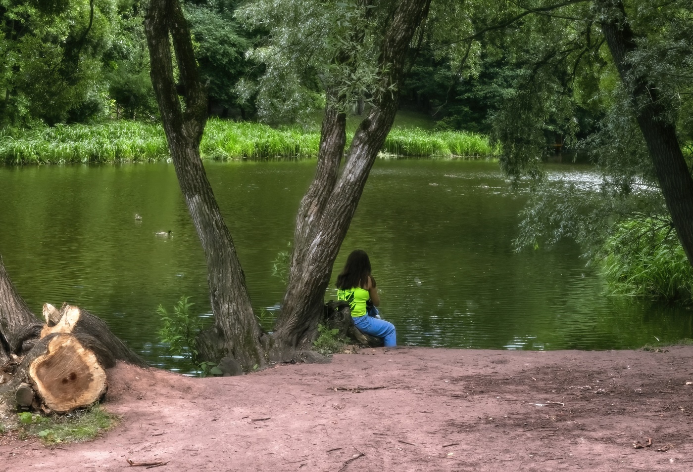 Возле пруда