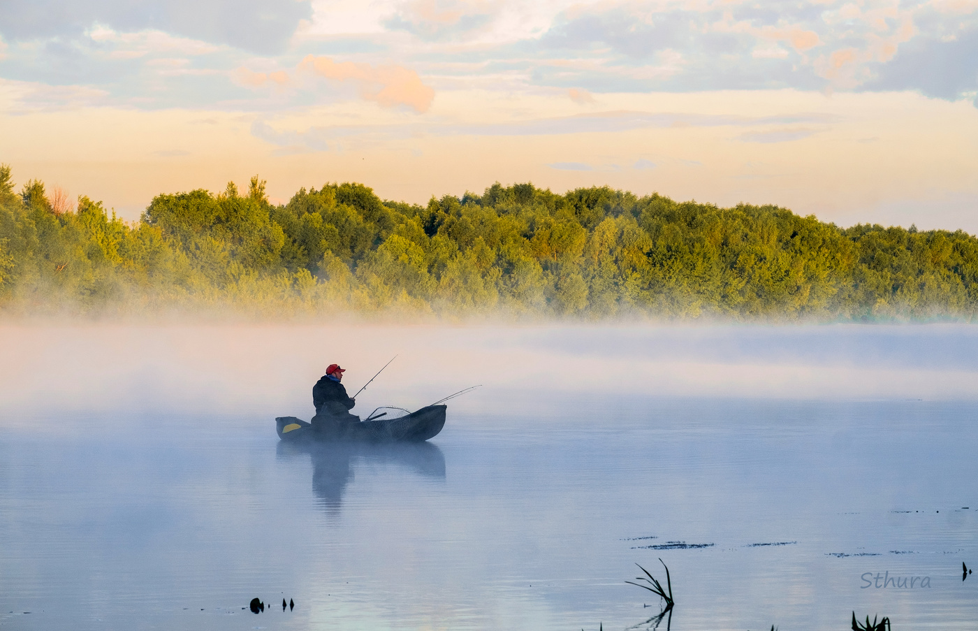 На утренней заре.