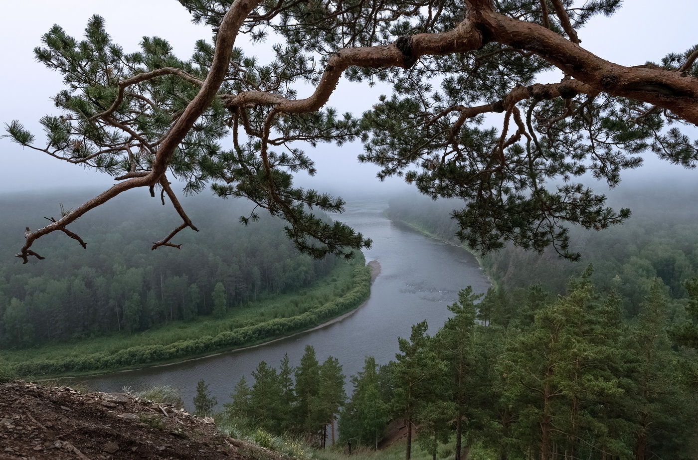 Утро на Манской петле