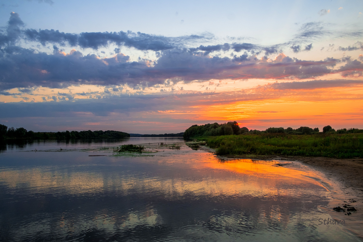 Закат на Оке.