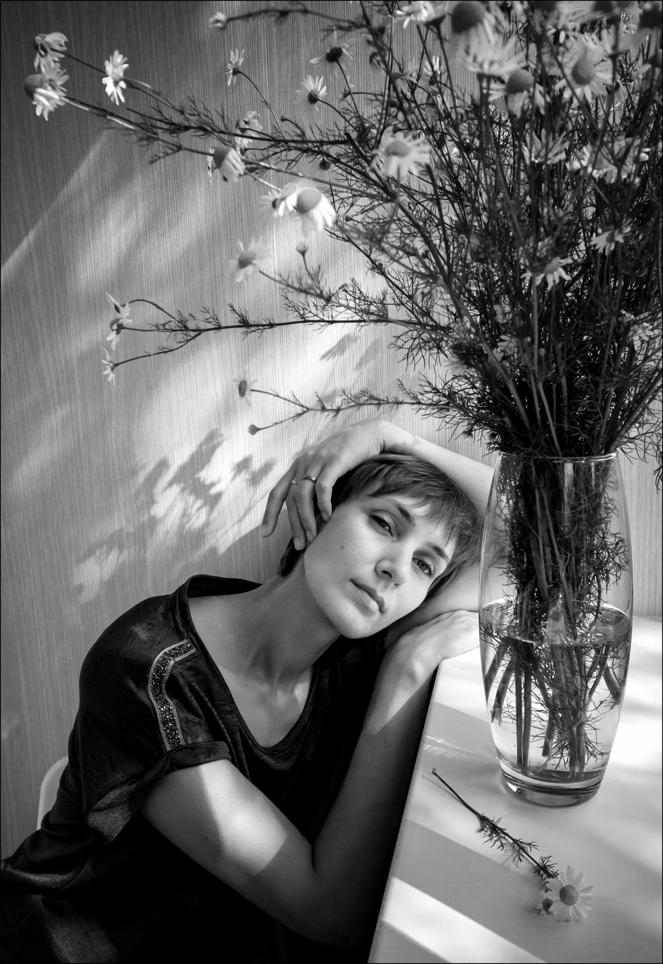 Портрет с ромашками.