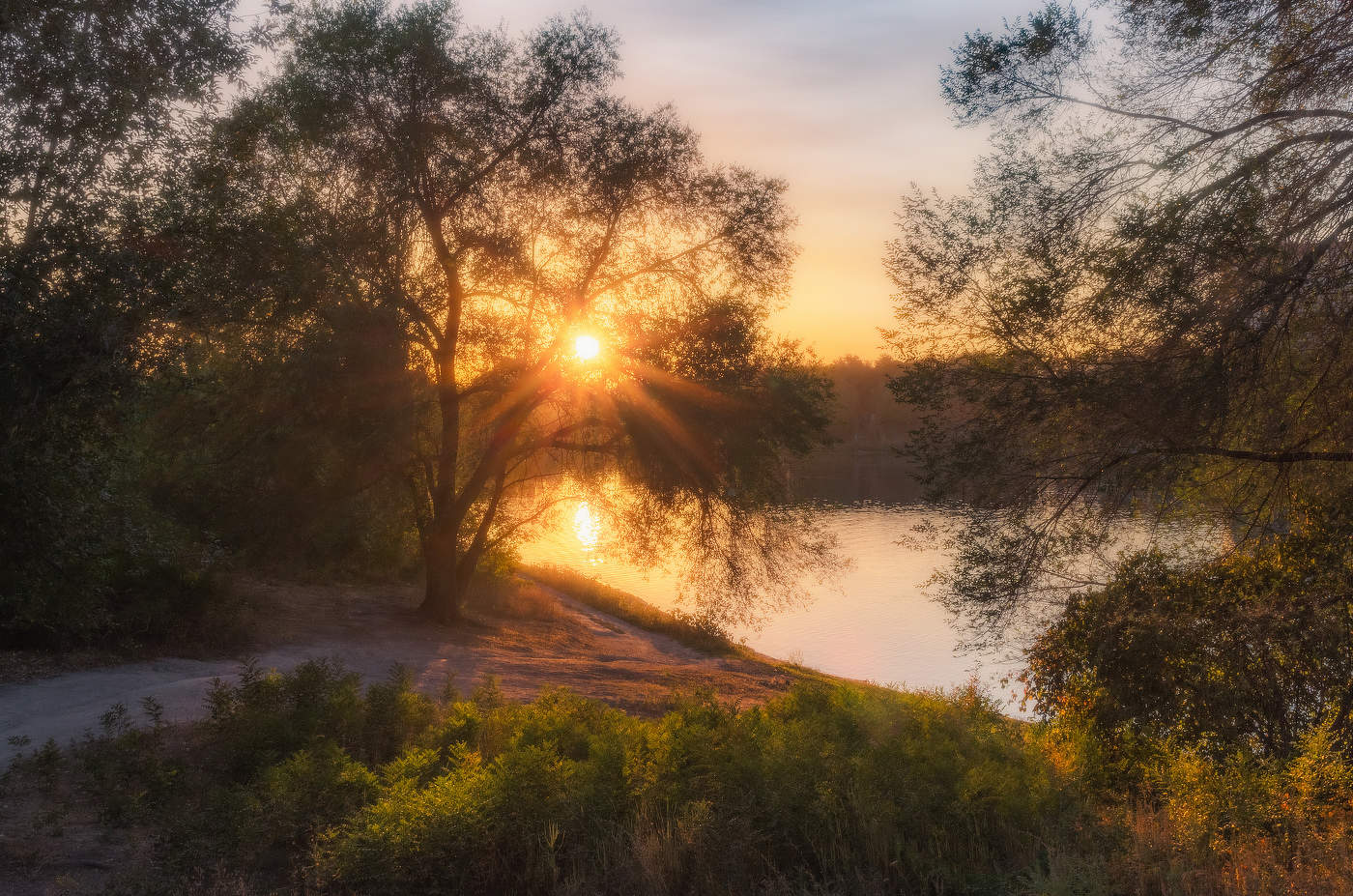Закат на Аэропортовском озере.