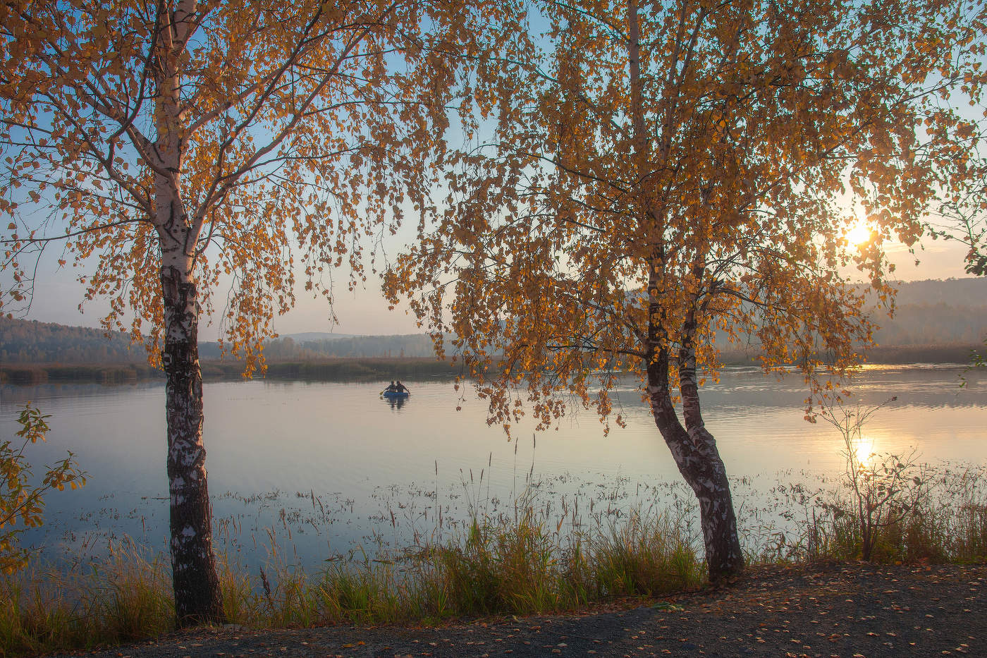 Золотой закат вечерний