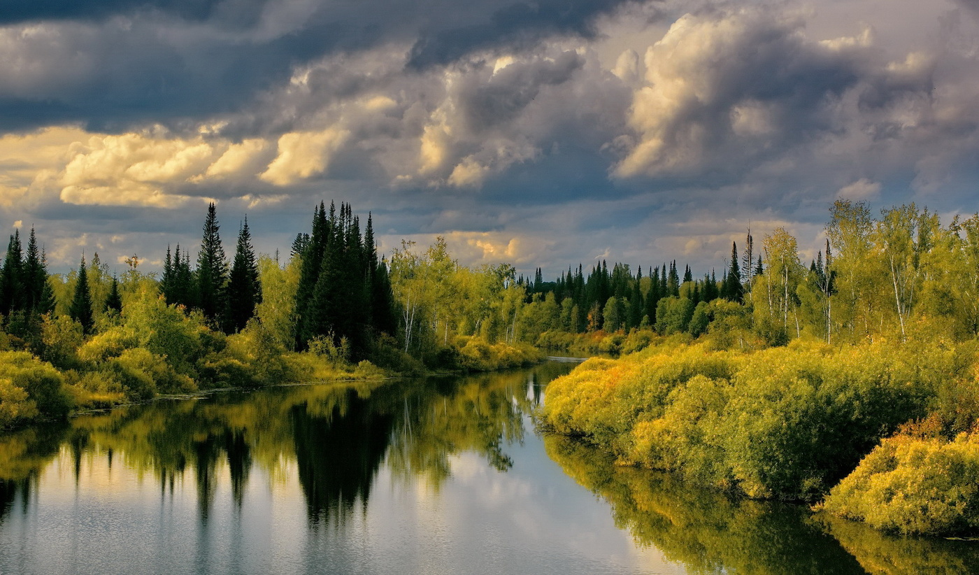 **Лесное озеро.*