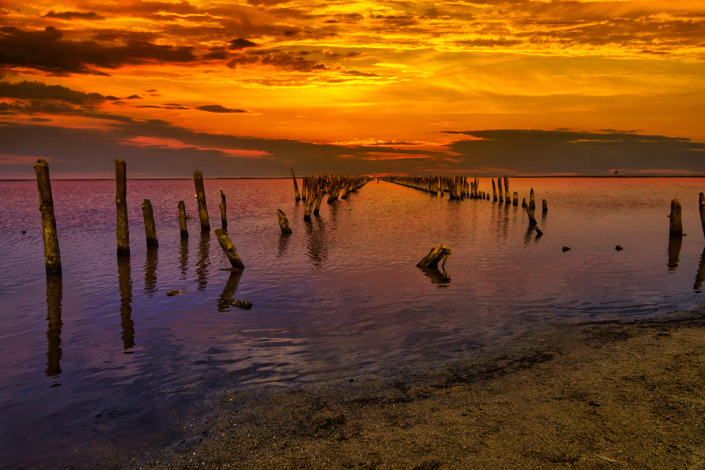 Утро на озере Сасык-Сиваш