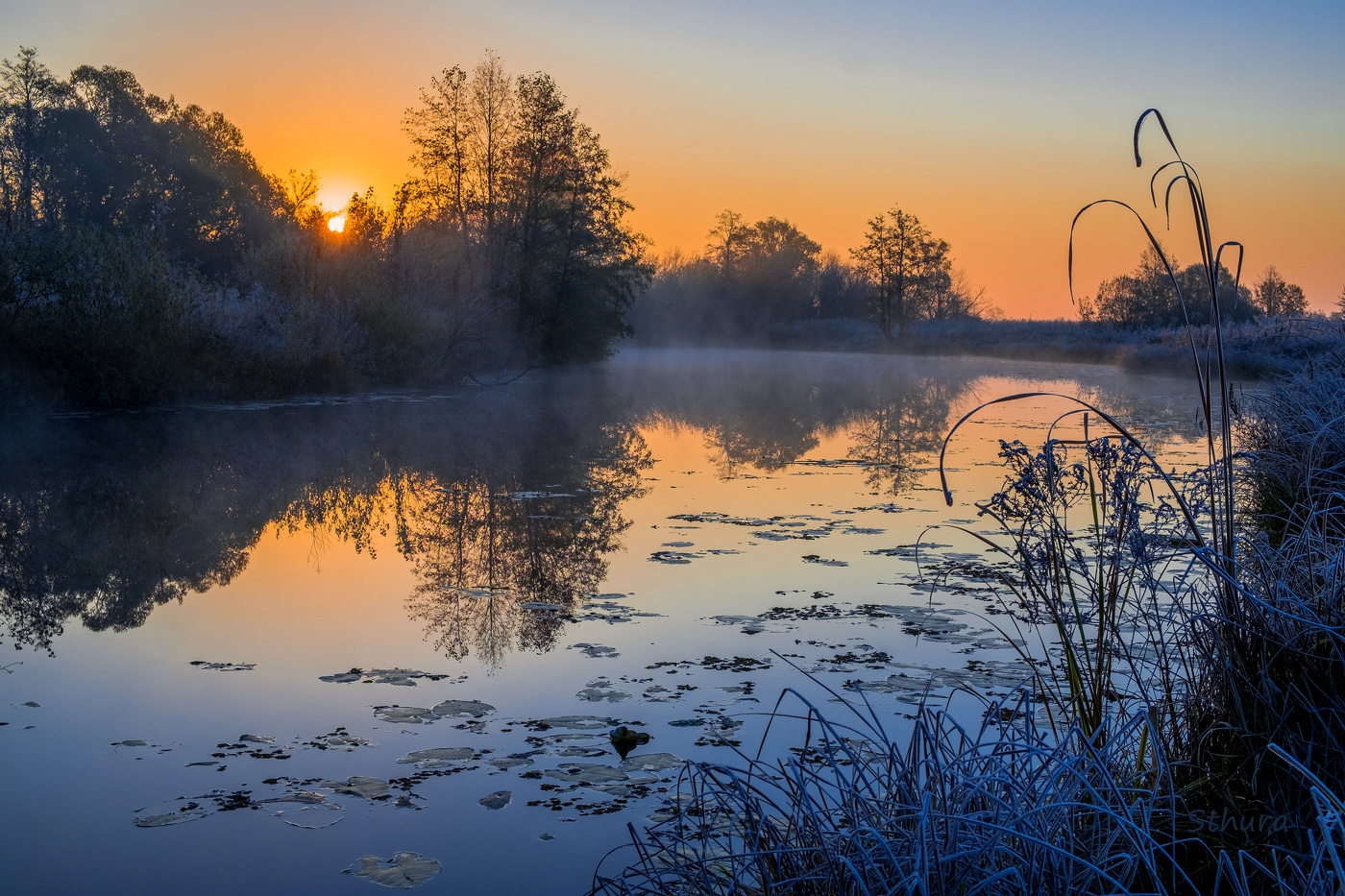 Холодное, осеннее утро.